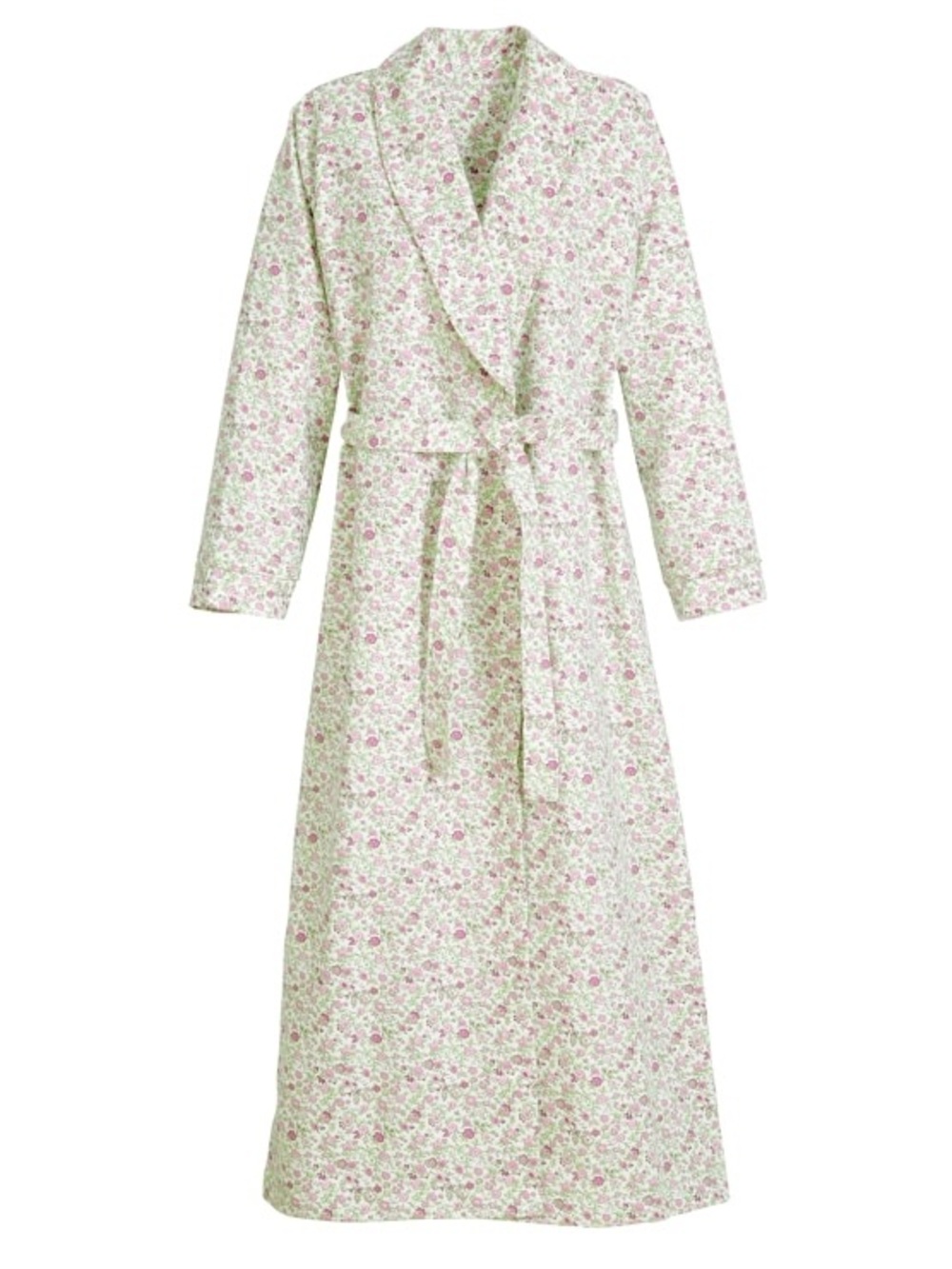 Vermont Country Store Women’s  $99 Floral Portuguese Flannel Robe Medium EUC
